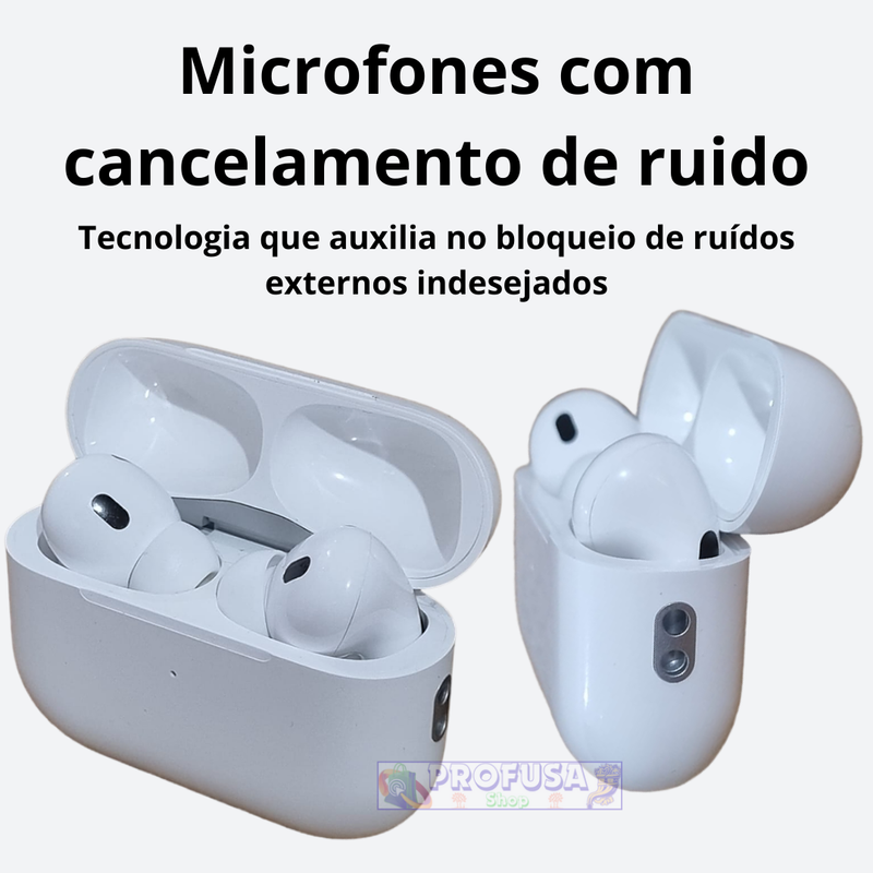 Fone de ouvido Bluetooth Premium - Compatível com A!rP@ds Pro 2