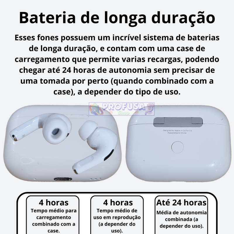 Fone de ouvido Bluetooth Premium - Compatível com A!rP@ds Pro 2