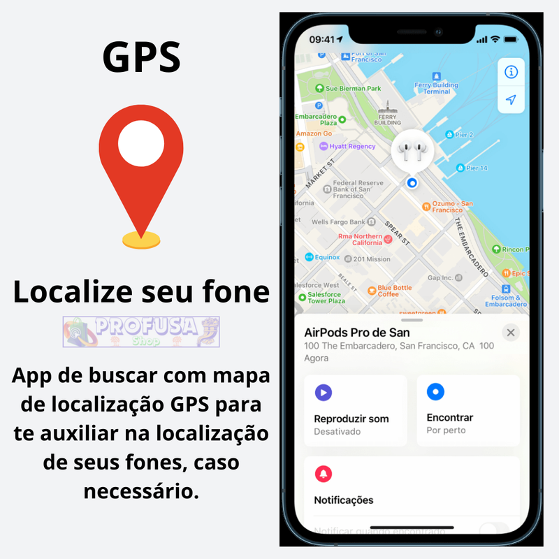 Fone de ouvido Bluetooth Premium - Compatível com A!rP@ds Pro 2